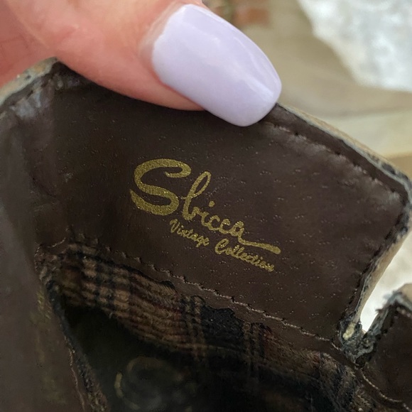 Sbicca Taupe Buckle Strap Wedge Booties - Picture 7 of 8